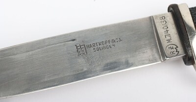 Third Reich Hitler Youth Boys Dagger with Motto by Hartkopf & Co, Solingen - 9