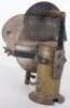 A large railway workers brass lamp, the back plate painted with &ldquo;locking lineman&rdquo; - 4