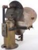 A large railway workers brass lamp, the back plate painted with &ldquo;locking lineman&rdquo; - 5