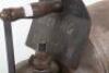 A large railway workers brass lamp, the back plate painted with &ldquo;locking lineman&rdquo; - 6