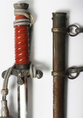 WW2 German Army Officers Named Dress Dagger with Straps and Knot by Robert Klaas, Solingen, - 17