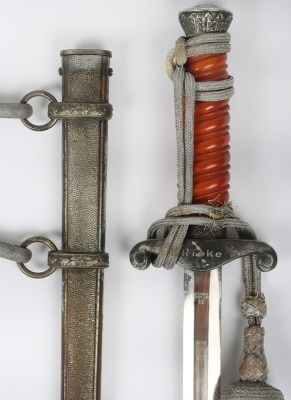 WW2 German Army Officers Named Dress Dagger with Straps and Knot by Robert Klaas, Solingen, - 2