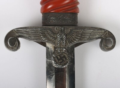 WW2 German Army Officers Named Dress Dagger with Straps and Knot by Robert Klaas, Solingen, - 5