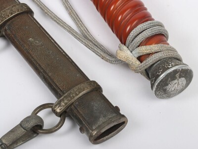 WW2 German Army Officers Named Dress Dagger with Straps and Knot by Robert Klaas, Solingen, - 13