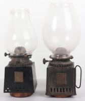 Two Silber & Fleming oil lamps