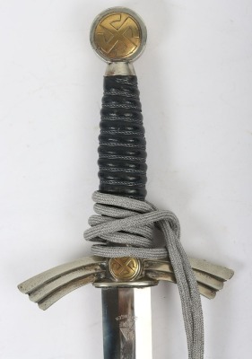 Third Reich DLV / 1st Model Luftwaffe Dagger by SMF, Solingen, - 8