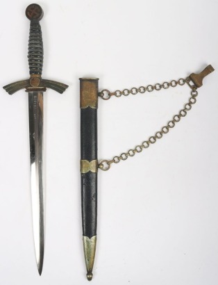 Third Reich 1st Pattern Luftwaffe Dagger by SMF with Unit Marked Blade,