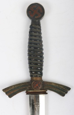 Third Reich 1st Pattern Luftwaffe Dagger by SMF with Unit Marked Blade, - 3