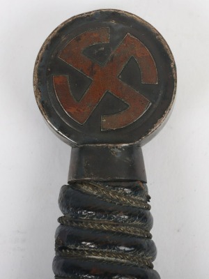 Third Reich 1st Pattern Luftwaffe Dagger by SMF with Unit Marked Blade, - 4