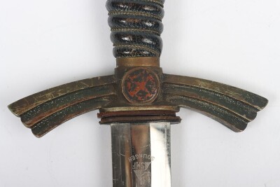Third Reich 1st Pattern Luftwaffe Dagger by SMF with Unit Marked Blade, - 5