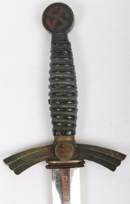 Third Reich 1st Pattern Luftwaffe Dagger by SMF with Unit Marked Blade, - 6