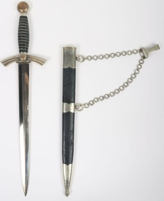 Third Reich Luftwaffe 1st Model Dagger by SMF, Solingen, with Flieger School Marks,
