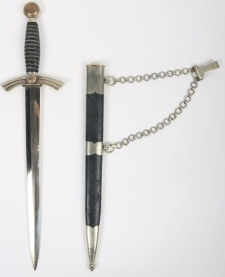 Third Reich Luftwaffe 1st Model Dagger by SMF, Solingen, with Flieger School Marks,