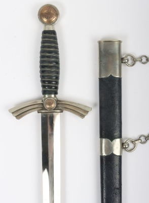 Third Reich Luftwaffe 1st Model Dagger by SMF, Solingen, with Flieger School Marks, - 10