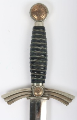 Third Reich Luftwaffe 1st Model Dagger by SMF, Solingen, with Flieger School Marks, - 11
