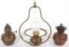 Two oil lamps, one with Campe Veritas badge - 3