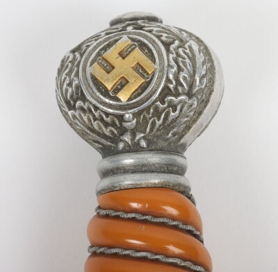 WW2 German Luftwaffe Officers 2nd Pattern Dress Dagger with Straps and Knot by SMF, Solingen, - 6