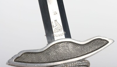 WW2 German Luftwaffe Officers 2nd Pattern Dress Dagger with Straps and Knot by SMF, Solingen, - 14