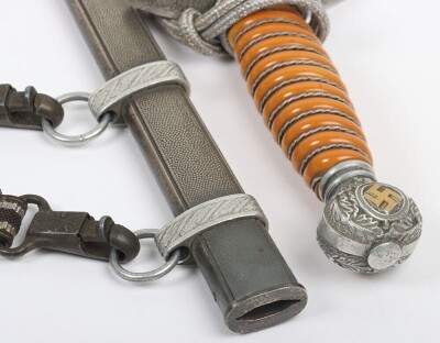 WW2 German Luftwaffe Officers 2nd Pattern Dress Dagger with Straps and Knot by SMF, Solingen, - 15