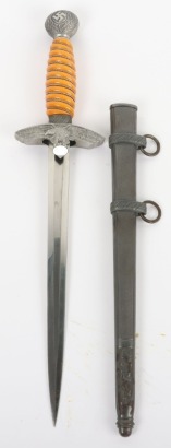 WW2 German Luftwaffe 2nd Pattern Officers Dress Dagger by Carl Eickhorn, Solingenarl Eickhorn, Solingen, with Straps and Knot,