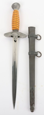 WW2 German Luftwaffe 2nd Pattern Officers Dress Dagger by Carl Eickhorn, Solingenarl Eickhorn, Solingen, with Straps and Knot, - 2