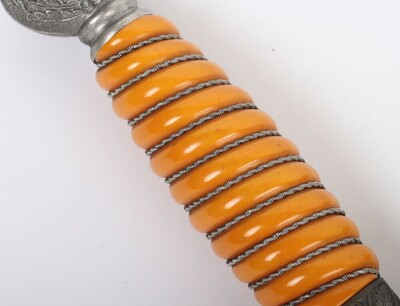 WW2 German Luftwaffe 2nd Pattern Officers Dress Dagger by Carl Eickhorn, Solingenarl Eickhorn, Solingen, with Straps and Knot, - 6