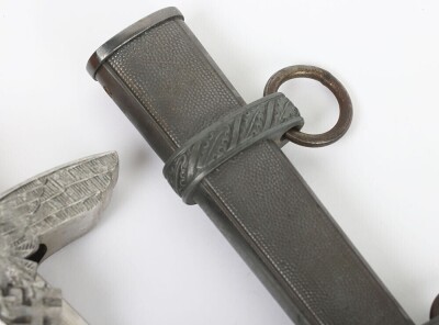 WW2 German Luftwaffe 2nd Pattern Officers Dress Dagger by Carl Eickhorn, Solingenarl Eickhorn, Solingen, with Straps and Knot, - 10