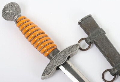 WW2 German Luftwaffe 2nd Pattern Officers Dress Dagger by Carl Eickhorn, Solingenarl Eickhorn, Solingen, with Straps and Knot, - 12
