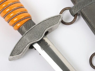 WW2 German Luftwaffe 2nd Pattern Officers Dress Dagger by Carl Eickhorn, Solingenarl Eickhorn, Solingen, with Straps and Knot, - 15