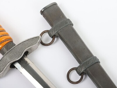 WW2 German Luftwaffe 2nd Pattern Officers Dress Dagger by Carl Eickhorn, Solingenarl Eickhorn, Solingen, with Straps and Knot, - 17