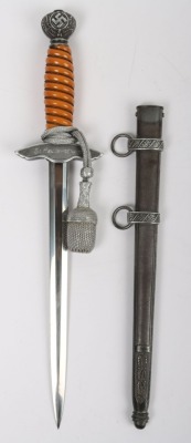 WW2 German Luftwaffe 2nd Pattern Officers Dress Dagger with Personalised Named Cross Guard, Distributed by Hast & Uhthoff, Dresden, - 3