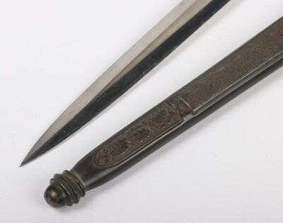 WW2 German Luftwaffe 2nd Pattern Officers Dress Dagger with Personalised Named Cross Guard, Distributed by Hast & Uhthoff, Dresden, - 4