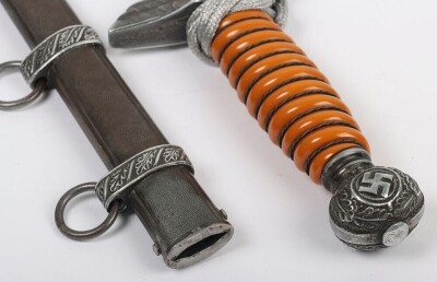 WW2 German Luftwaffe 2nd Pattern Officers Dress Dagger with Personalised Named Cross Guard, Distributed by Hast & Uhthoff, Dresden, - 12