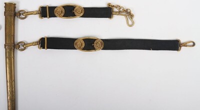 WW2 German Kriegsmarine Officers Dagger with Straps and Knot by WKC, Solingen, - 7