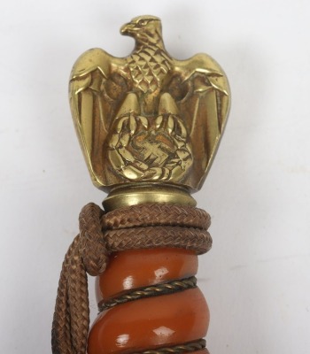 WW2 German Kriegsmarine Officers Dagger with Straps and Knot by WKC, Solingen, - 12