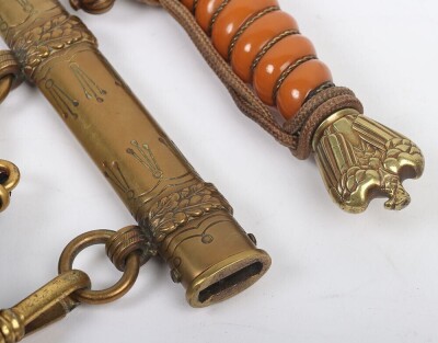 WW2 German Kriegsmarine Officers Dagger with Straps and Knot by WKC, Solingen, - 18