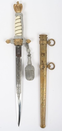 Third Reich Kriegsmarine Officers Dagger by Carl Eickhorn, Solingen,