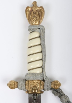 Third Reich Kriegsmarine Officers Dagger by Carl Eickhorn, Solingen, - 4
