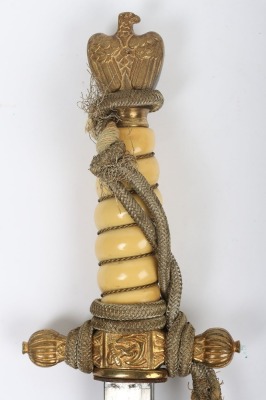 WW2 German Kriegsmarine Officers Dress Dagger by F W Holler, Solingen, - 5