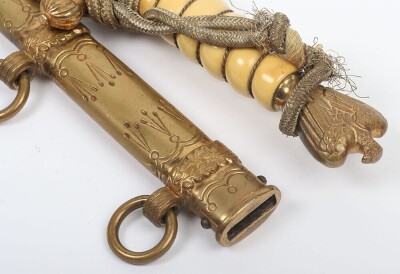 WW2 German Kriegsmarine Officers Dress Dagger by F W Holler, Solingen, - 8