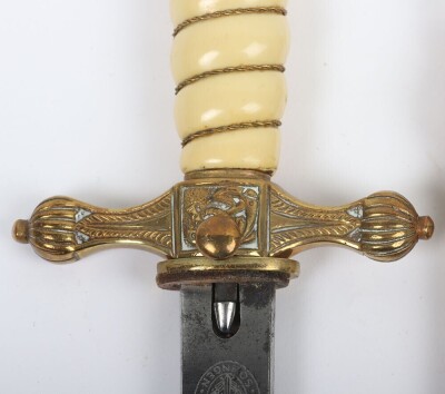 WW2 German Kriegsmarine Officers Dress Dagger with Hanging Straps by Paul Weyersberg, Solingen, - 6