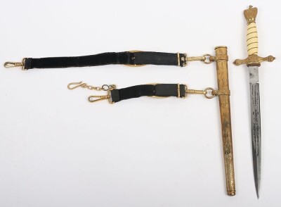 WW2 German Kriegsmarine Officers Dress Dagger with Hanging Straps by Paul Weyersberg, Solingen, - 7