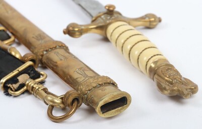 WW2 German Kriegsmarine Officers Dress Dagger with Hanging Straps by Paul Weyersberg, Solingen, - 10