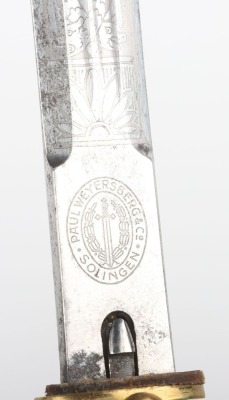 WW2 German Kriegsmarine Officers Dress Dagger with Hanging Straps by Paul Weyersberg, Solingen, - 13