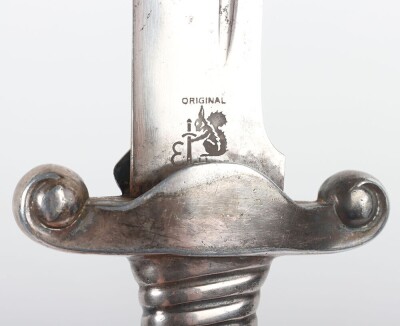 Third Reich RAD (Reichsarbeitsdienst) Labour Service Officers Dress Dagger by Carl Eickhorn, Solingen, fine example with two piece white celluloid grips with screw to the rear. Beautiful dark patina to the eagle head pommel, cross guard with RAD insignia - 8