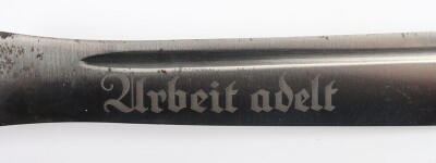 Third Reich RAD Officers Dagger Blade by WKC, Solingen, - 4