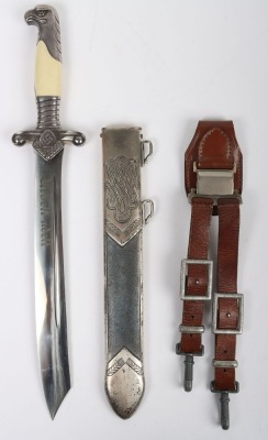 Third Reich RAD (Labour Service) Leaders Dagger with Hanging Straps by Robert Klaas, Solingen, - 2