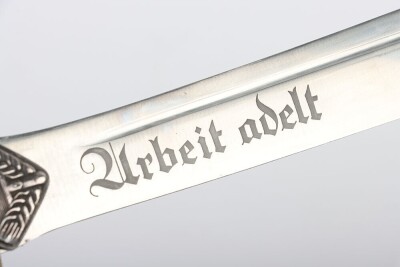 Third Reich RAD (Labour Service) Leaders Dagger with Hanging Straps by Robert Klaas, Solingen, - 6