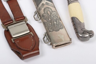 Third Reich RAD (Labour Service) Leaders Dagger with Hanging Straps by Robert Klaas, Solingen, - 8