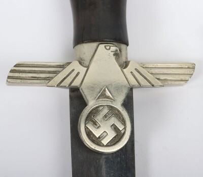 Third Reich RLB (Reichslutschutzbund) 2nd Model Mans Dress Dagger by E & F Horster, Solingen, - 3